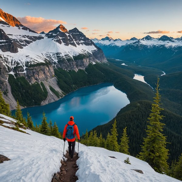 Quelles croisières offrent des randonnées pour découvrir les montagnes enneigées du Canada?